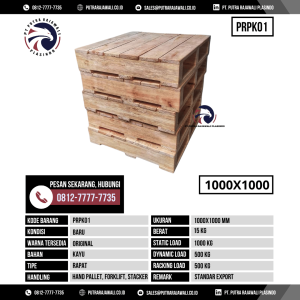 Pallet Kayu Bekas & Baru Ukuran 1000x1000 mm - PRPK01 - Original