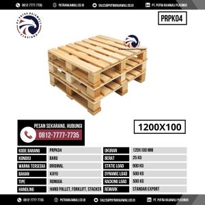 Pallet Kayu Bekas & Baru Ukuran 1200x100 mm - PRPK04 - Original