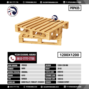 Pallet Kayu Bekas & Baru Ukuran 1200x1200 mm - PRPK05 - Original