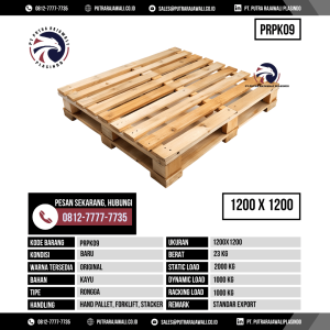 Pallet Kayu Bekas & Baru Ukuran 1200x1200 mm - PRPK09 - Original