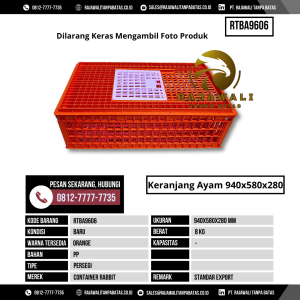 Keranjang Ayam Bekas & Baru Ukuran 940x580 mm - RTBA9606 - Orange