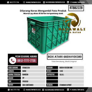 Box Container Bekas & Baru Ukuran 660x410 mm - RTBB2228 - Random Kapasitas 63.6 Liter