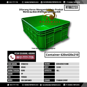 Box Kontainer Baru Ukuran 620x420x210 mm Kapasitas 54.70 Liter - RTBB2233