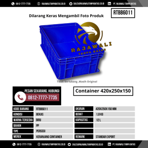Box Kontainer Baru Ukuran 420x250x150 mm Kapasitas 12.00 Liter - RTBB6011