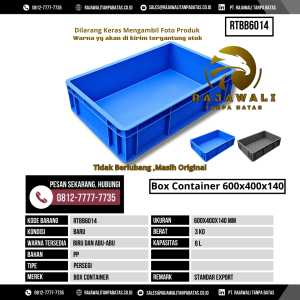 Box Container Bekas & Baru Ukuran 600x400 mm - RTBB6014 - Random Kapasitas 6 Liter