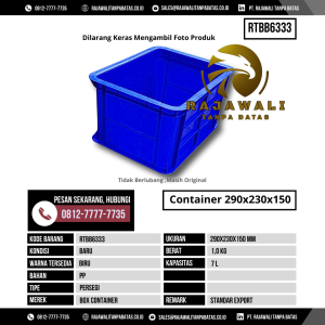 Keranjang Bekas & Baru Ukuran 290x230 mm - RTBB6333 - Biru Kapasitas 7.00 Liter
