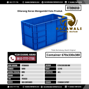 Box Kontainer Baru Ukuran 670x330x380 mm Kapasitas 40.00 Liter - RTBB6658