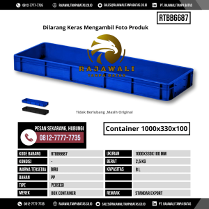 Box Kontainer Baru Ukuran 1000x330x100 mm Kapasitas 8.00 Liter - RTBB6687