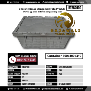 Box Kontainer Baru Ukuran 600x400x310 mm Kapasitas 64.90 Liter - RTBB7000