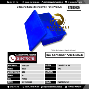 Box Container Bekas & Baru Ukuran 720x430 mm - RTBB7055 - Biru