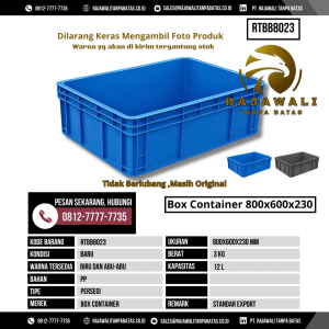 Box Container Bekas & Baru Ukuran 800x600 mm - RTBB8023 - Random Kapasitas 12 Liter