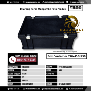 Box Container Bekas & Baru Ukuran 770x450 mm - RTBB9990 - Hitam