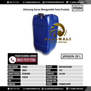 Drigen Bekas & Baru Ukuran 400x250 mm - RTBJ04 - Biru Kapasitas 20 Liter
