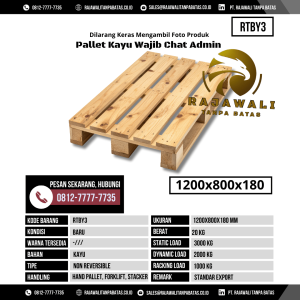 Pallet Kayu Bekas & Baru Ukuran 1200x800 mm - RTBY3 - Original 3000
